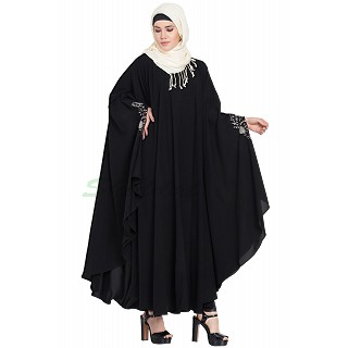 Irani style Kaftan abaya- Black